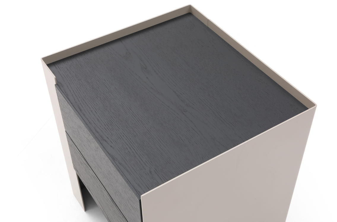 Tommy Franks Tunica Bedside Table - Taupe - Pair   Nicholas John Interiors