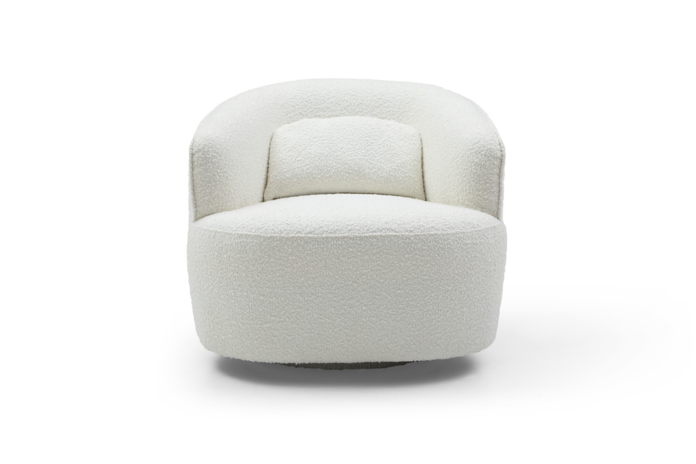 Grace Swivel Chair - Polar Bouclé   Nicholas John Interiors