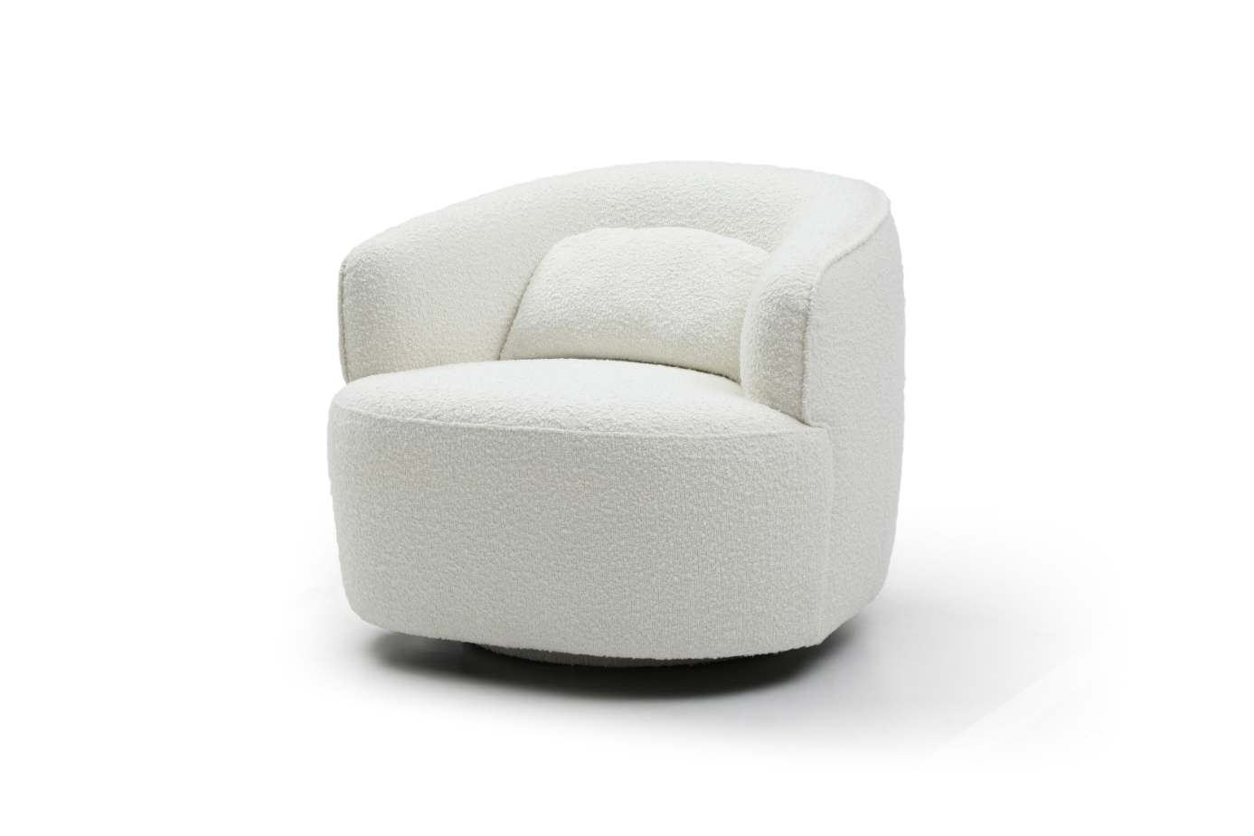 Grace Swivel Chair - Polar Bouclé   Nicholas John Interiors