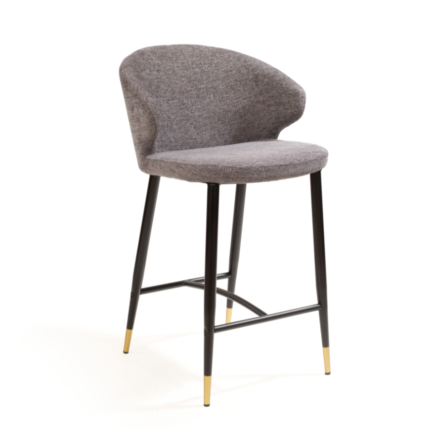Tommy Franks Bellroy Bar Stool - Charcoal   Nicholas John Interiors
