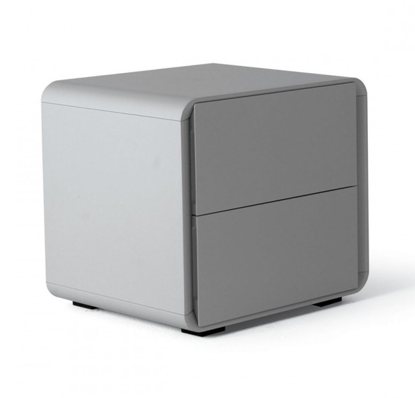 Tommy Franks Kota Bedside in Grey   Nicholas John Interiors