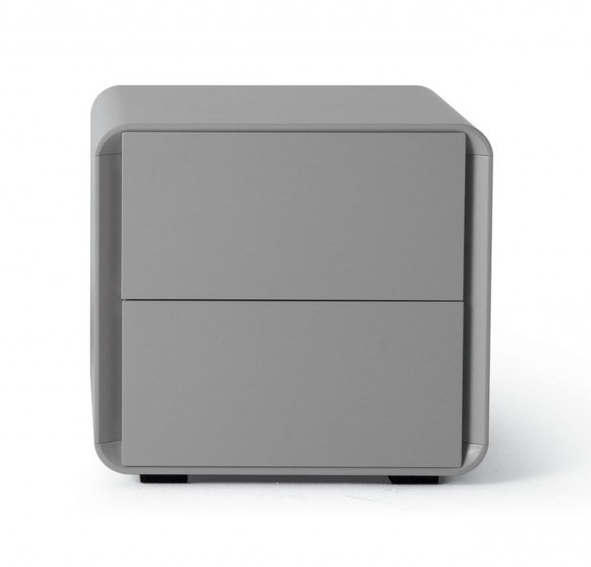 Tommy Franks Kota Bedside in Grey   Nicholas John Interiors