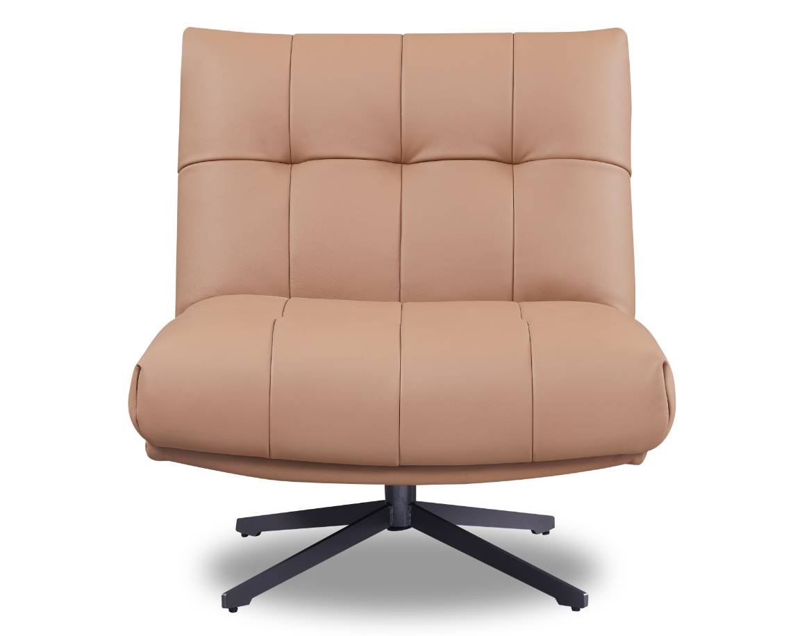 Cesola Swivel Chair - Tan   Nicholas John Interiors