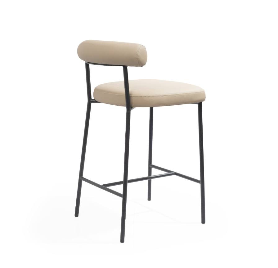 Tommy Franks Alita Stool - Dark Marble   Nicholas John Interiors