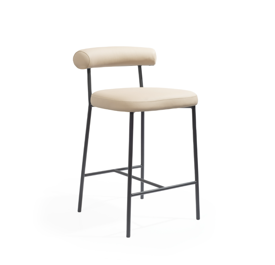 Tommy Franks Alita Stool - Dark Marble   Nicholas John Interiors