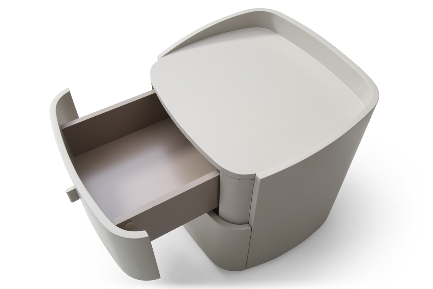 Tommy Franks Vertu Bedside Table - Matte Beige
