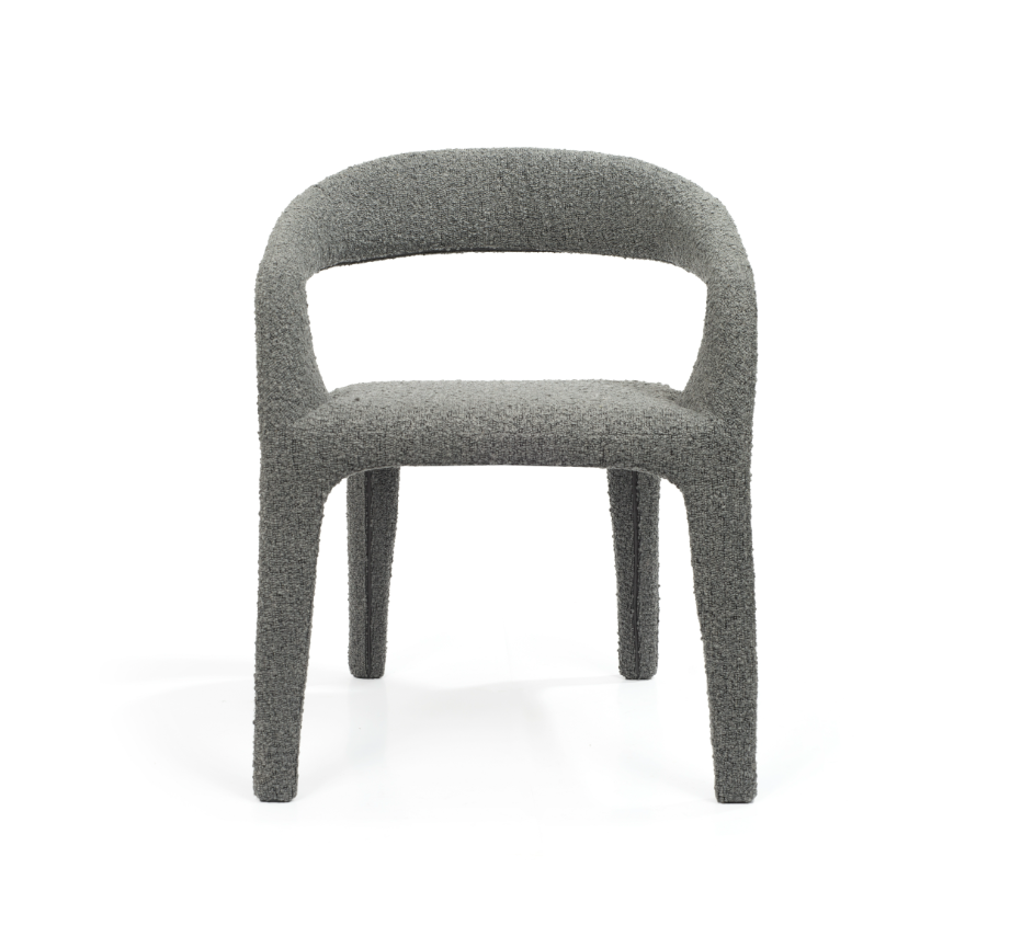 Tommy Franks Escada Dining Chair - Chex Bouclé Charcoal