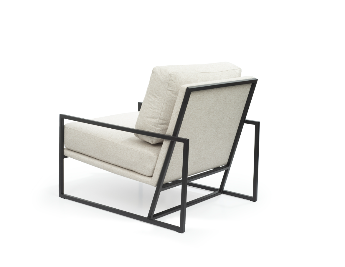 Tommy Franks Newell Lounge Chair in Avery Velour Cream   Nicholas John Interiors