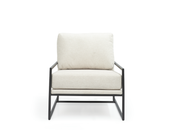 Tommy Franks Newell Lounge Chair in Avery Velour Cream   Nicholas John Interiors