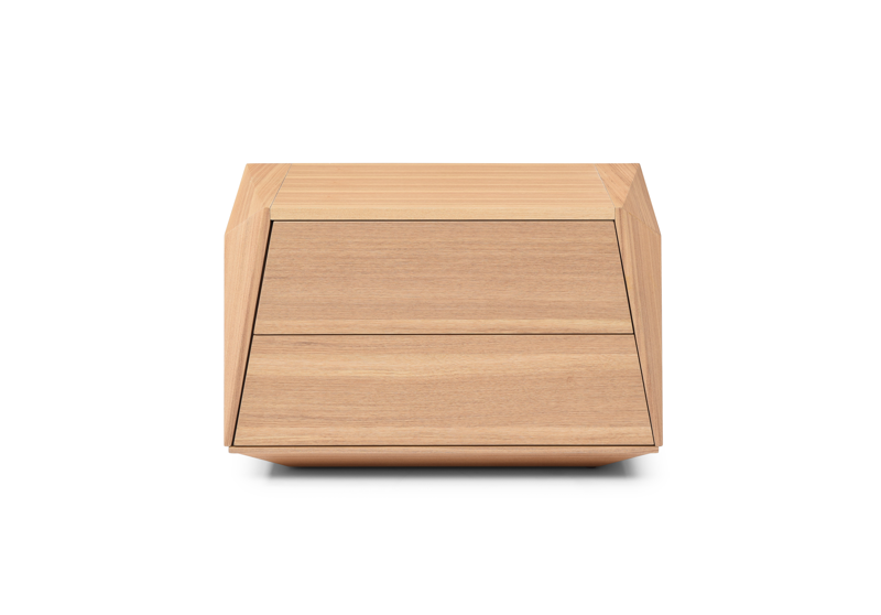 Tommy Franks Madon Wide Bedside Table 700mm - Ash Oak   Nicholas John Interiors