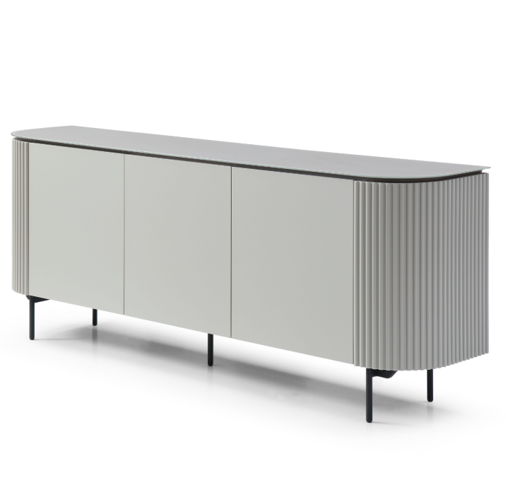 Tommy Franks Lantine Buffet - Matte Light Grey   Nicholas John Interiors