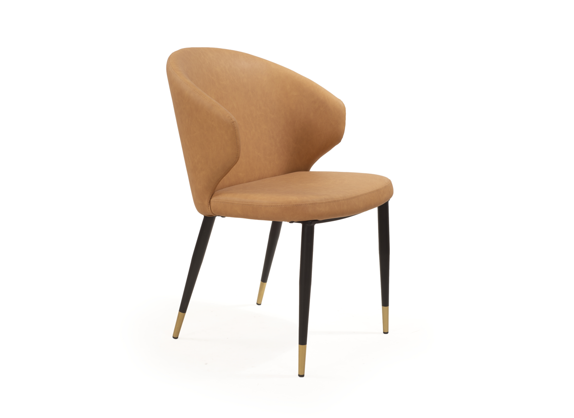 Tommy Franks Bellroy Dining Chair - Vintage Eco Pelle Honey   Nicholas John Interiors
