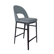Tommy Franks Verna Bar Stool - Enzimi Dark Grey and Dark Bronze   Nicholas John Interiors