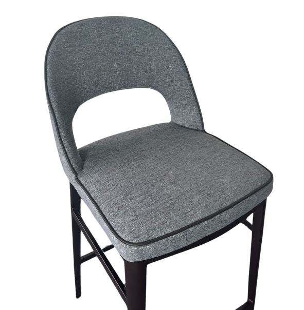 Tommy Franks Verna Bar Stool - Enzimi Dark Grey and Dark Bronze