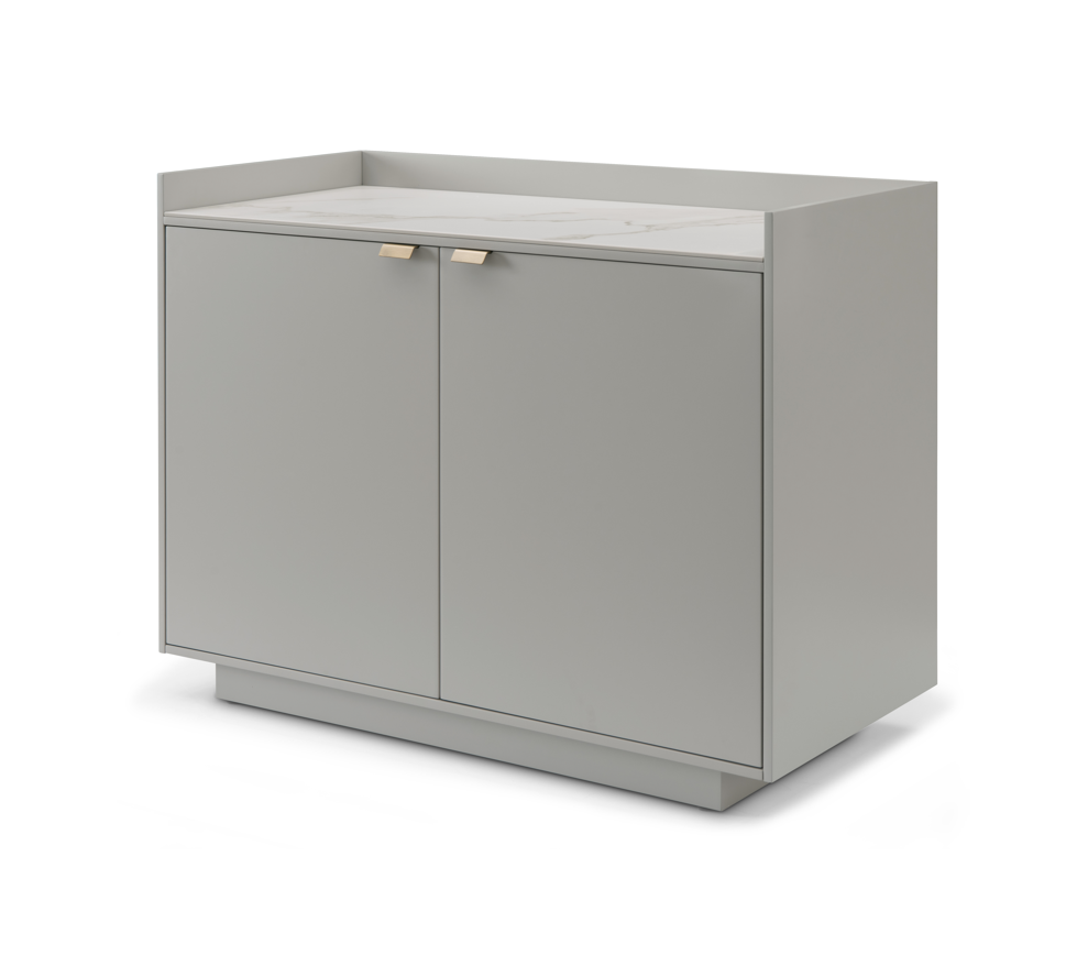 Tommy Franks Saviour 2 Door Buffet in Matte Beige   Nicholas John Interiors