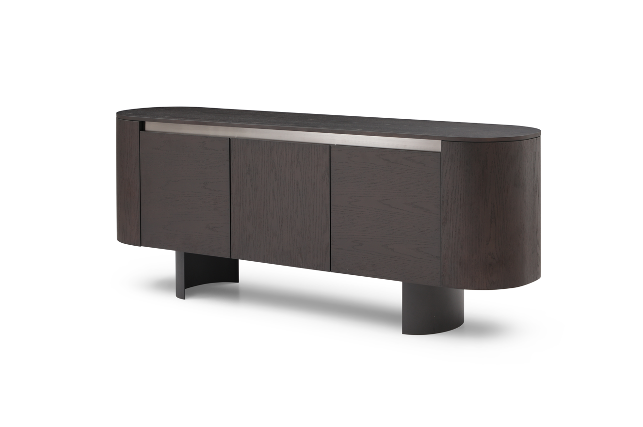 Tommy Franks Salvo Buffet in Smoke Oak   Nicholas John Interiors