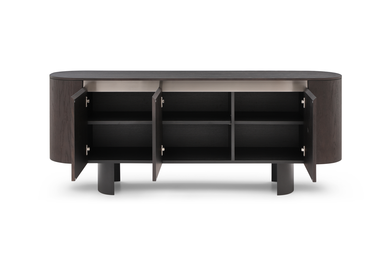 Tommy Franks Salvo Buffet in Smoke Oak   Nicholas John Interiors