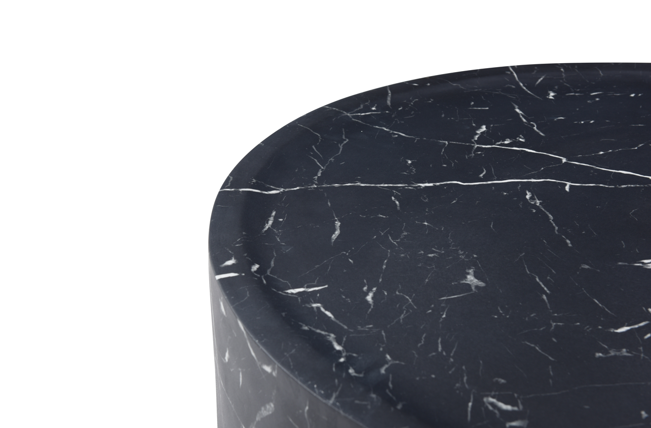 Tommy Franks Ciladro Side Table - Faux Black Marble   Nicholas John Interiors