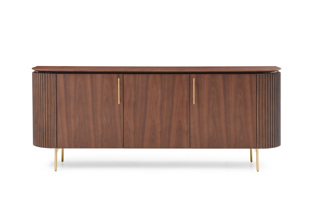 Lantine Buffet – Walnut & Brass   Nicholas John Interiors