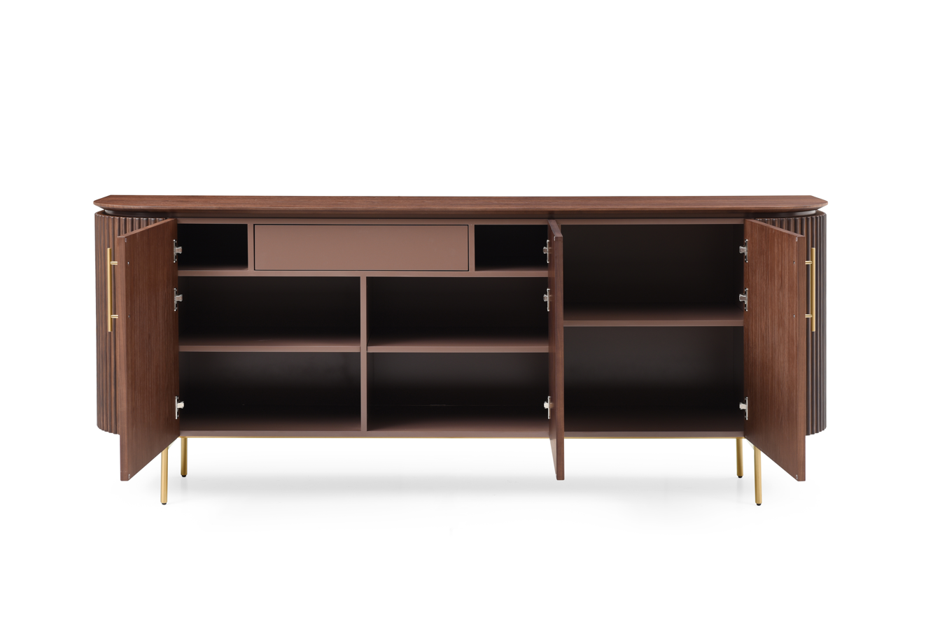 Lantine Buffet – Walnut & Brass   Nicholas John Interiors