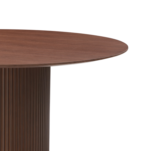 Lantine 150 Dining Table - Walnut & Brass   Nicholas John Interiors