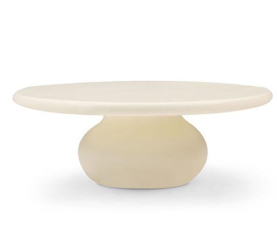 Tommy Franks Rolo Coffee Table in Matte Beige   Nicholas John Interiors