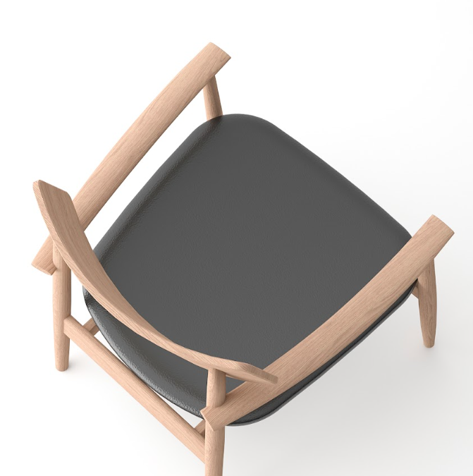 Tommy Franks Mono Solid Oak & Black Lounge Chair   Nicholas John Interiors