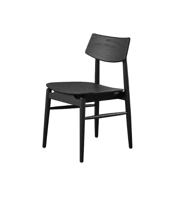Tommy Franks Mono Solid Oak Dining Chair - Matte Black   Nicholas John Interiors