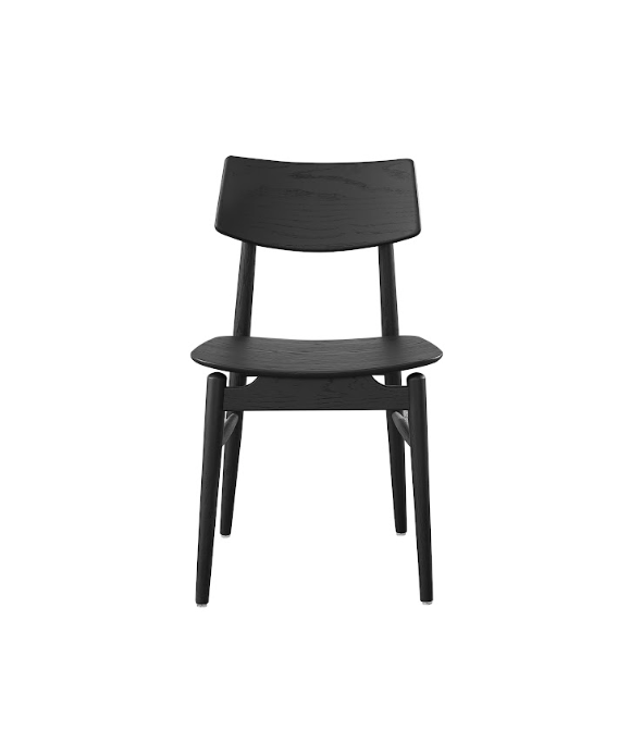 Tommy Franks Mono Solid Oak Dining Chair - Matte Black   Nicholas John Interiors