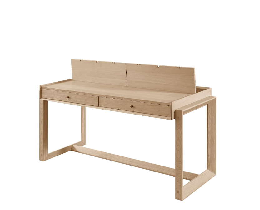 Tommy Franks Offset Solid Oak Desk in Natural   Nicholas John Interiors