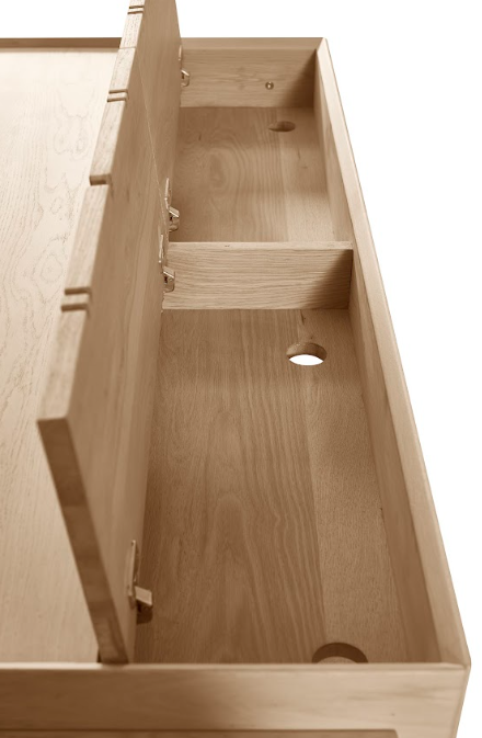 Tommy Franks Offset Solid Oak Desk in Natural   Nicholas John Interiors