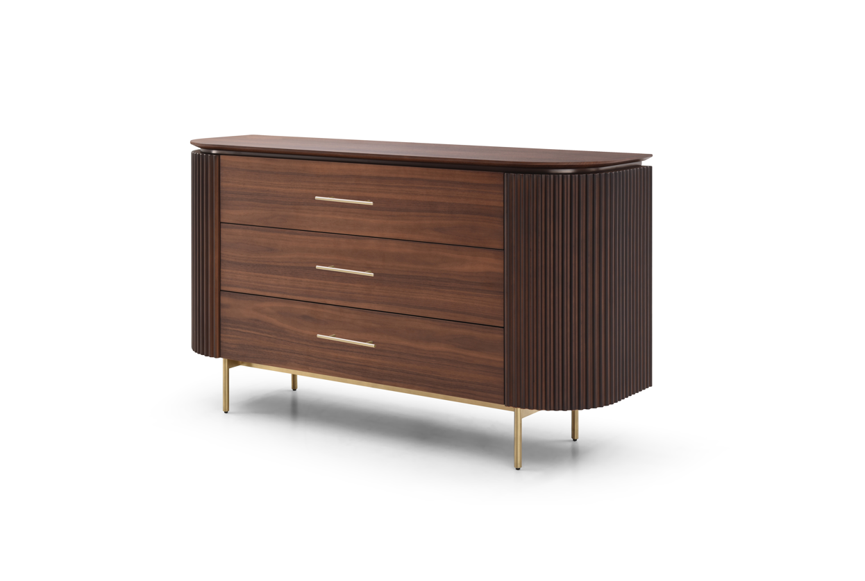 Tommy Franks Lantine 3 Drawer Dresser - Dark Walnut