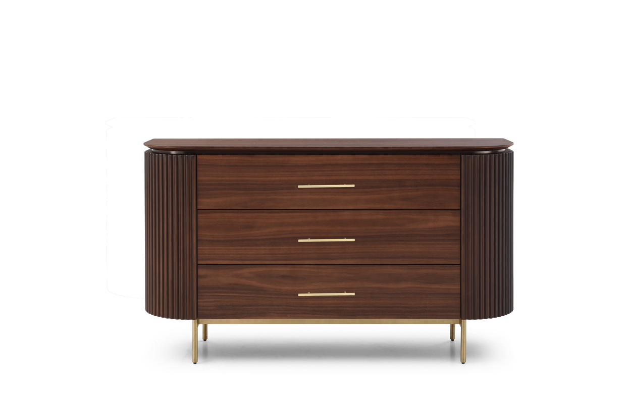 Tommy Franks Lantine 3 Drawer Dresser - Dark Walnut