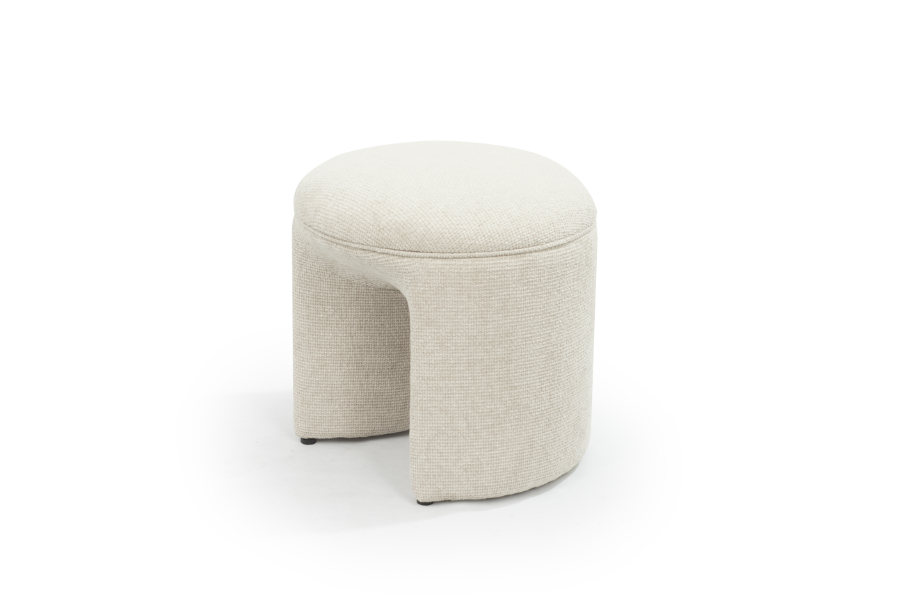 Tommy Franks Roxton Stool in Dove   Nicholas John Interiors