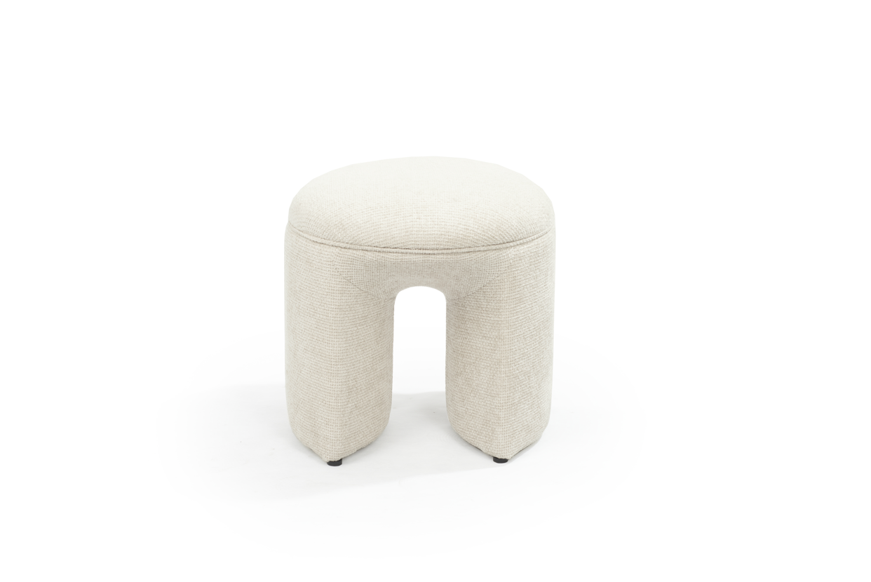 Tommy Franks Roxton Stool in Dove   Nicholas John Interiors