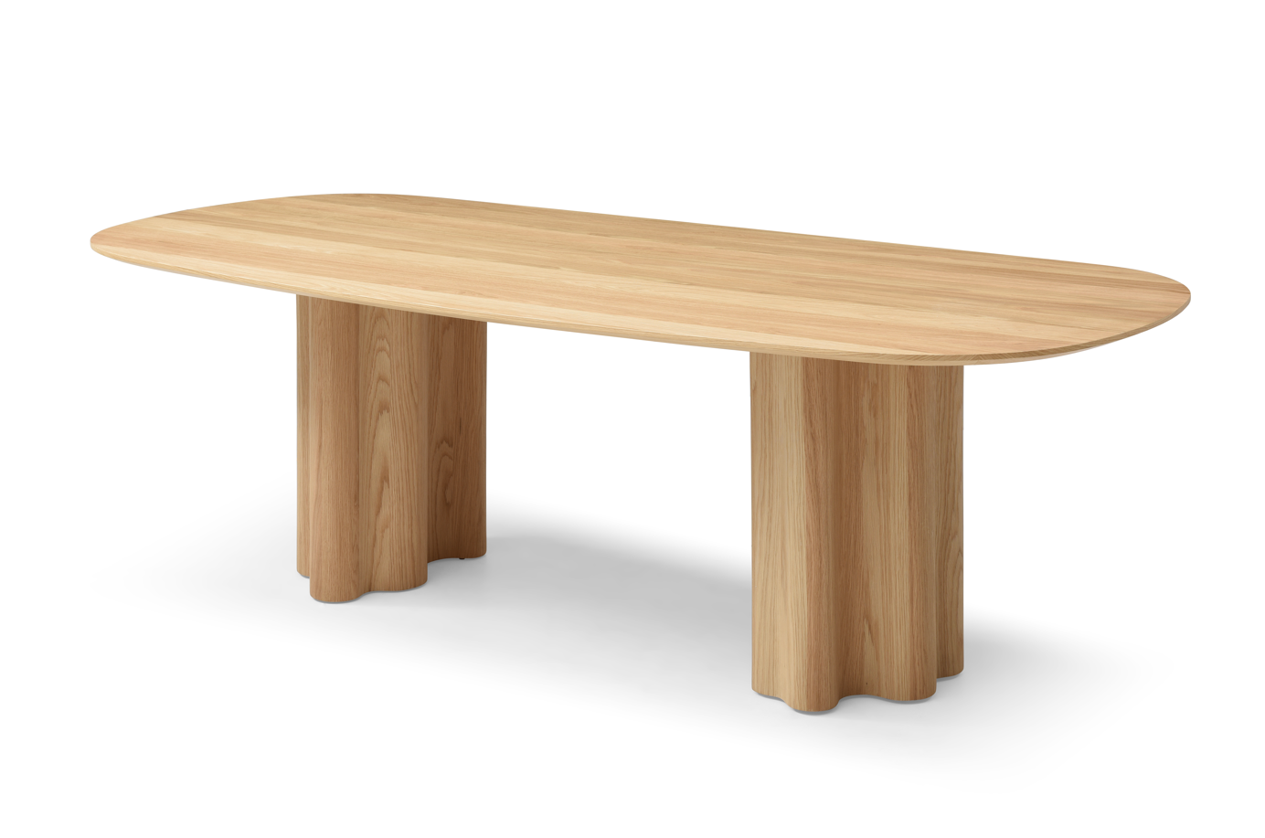 Moon Dining Table 240 - Light Oak   Nicholas John Interiors