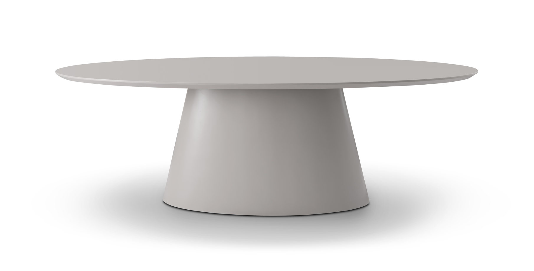 Tommy Franks Tavamo Dining Table - Oval - Matte Beige   Nicholas John Interiors