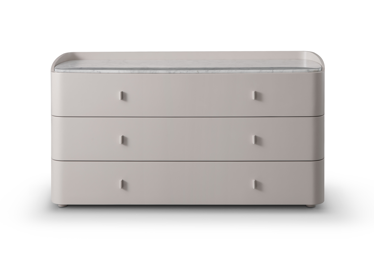 Tommy Franks Vertu Dresser - Matte Beige   Nicholas John Interiors