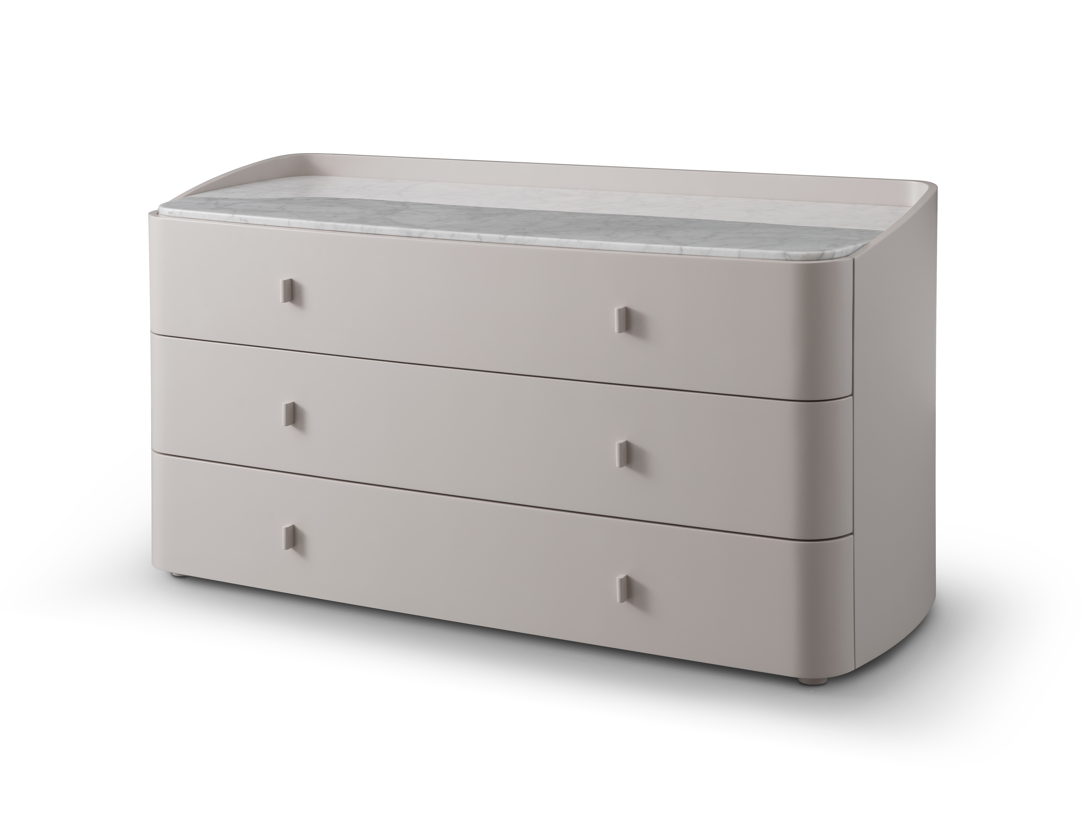 Tommy Franks Vertu Dresser - Matte Beige   Nicholas John Interiors
