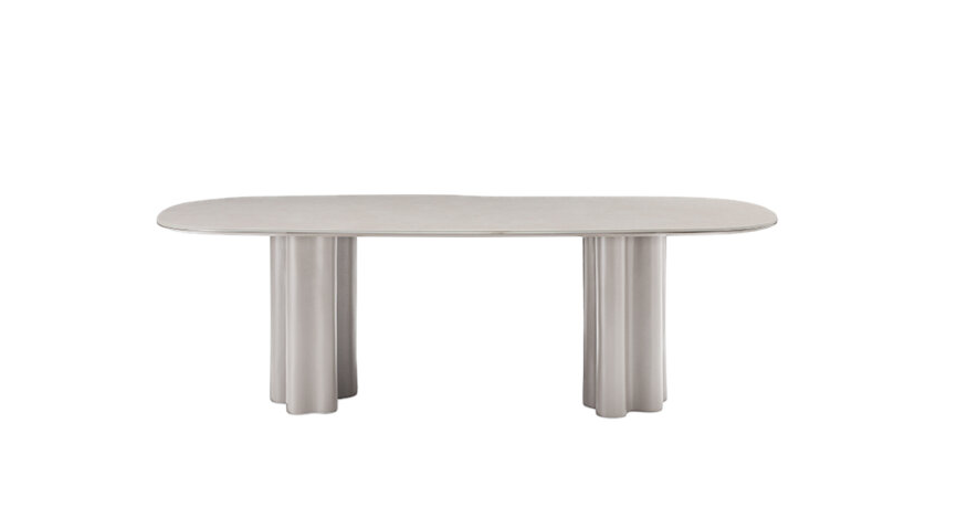 Moon Dining Table 240 - Matte Beige   Nicholas John Interiors