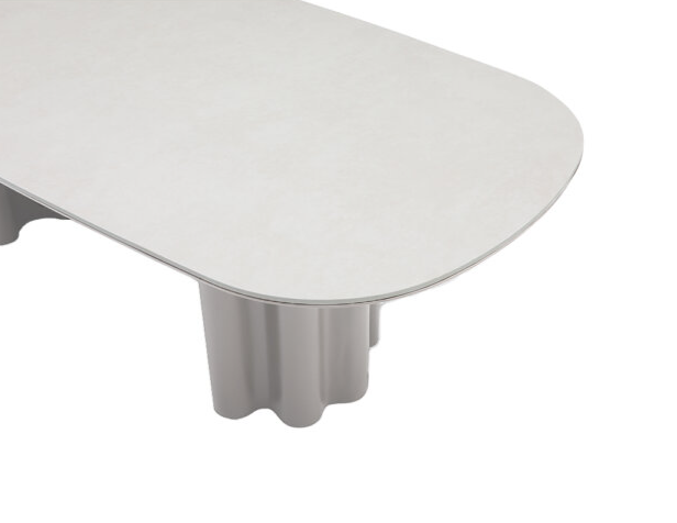 Moon Dining Table 240 - Matte Beige   Nicholas John Interiors