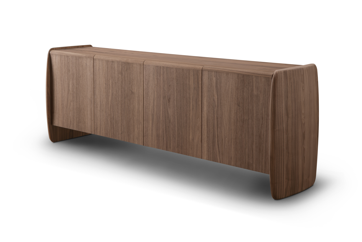 Tommy Franks Underline Buffet - Light Walnut - 4 Door   Nicholas John Interiors