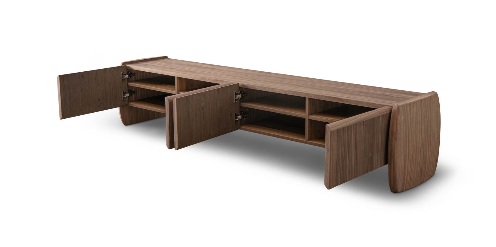 Underline TV Unit - Light Walnut   Nicholas John Interiors