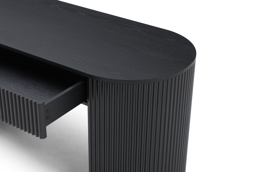 Lantine Desk - Black Oak   Nicholas John Interiors