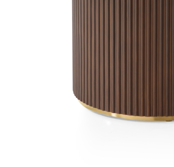 Lantine 150 Dining Table - Walnut & Brass   Nicholas John Interiors