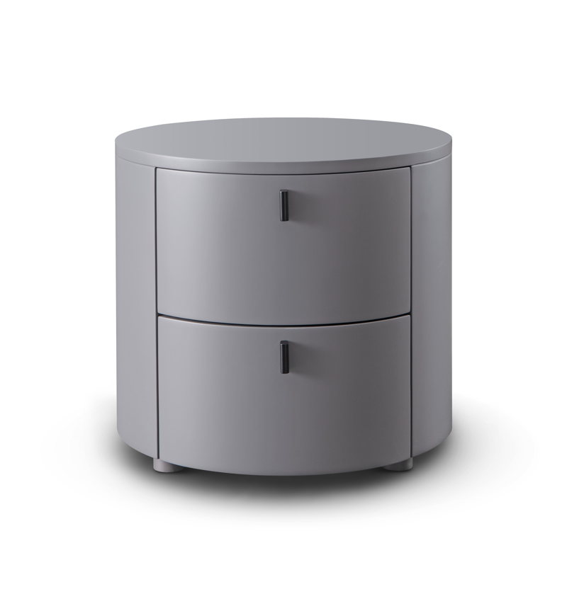 Tommy Franks Sims Bedside -  Matte Grey   Nicholas John Interiors