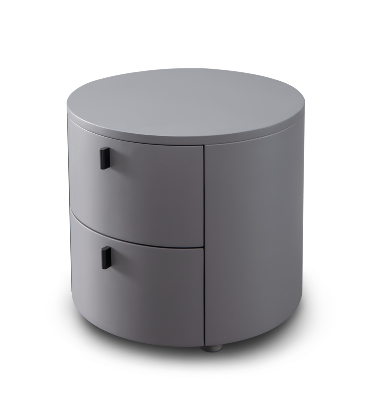 Tommy Franks Sims Bedside -  Matte Grey   Nicholas John Interiors