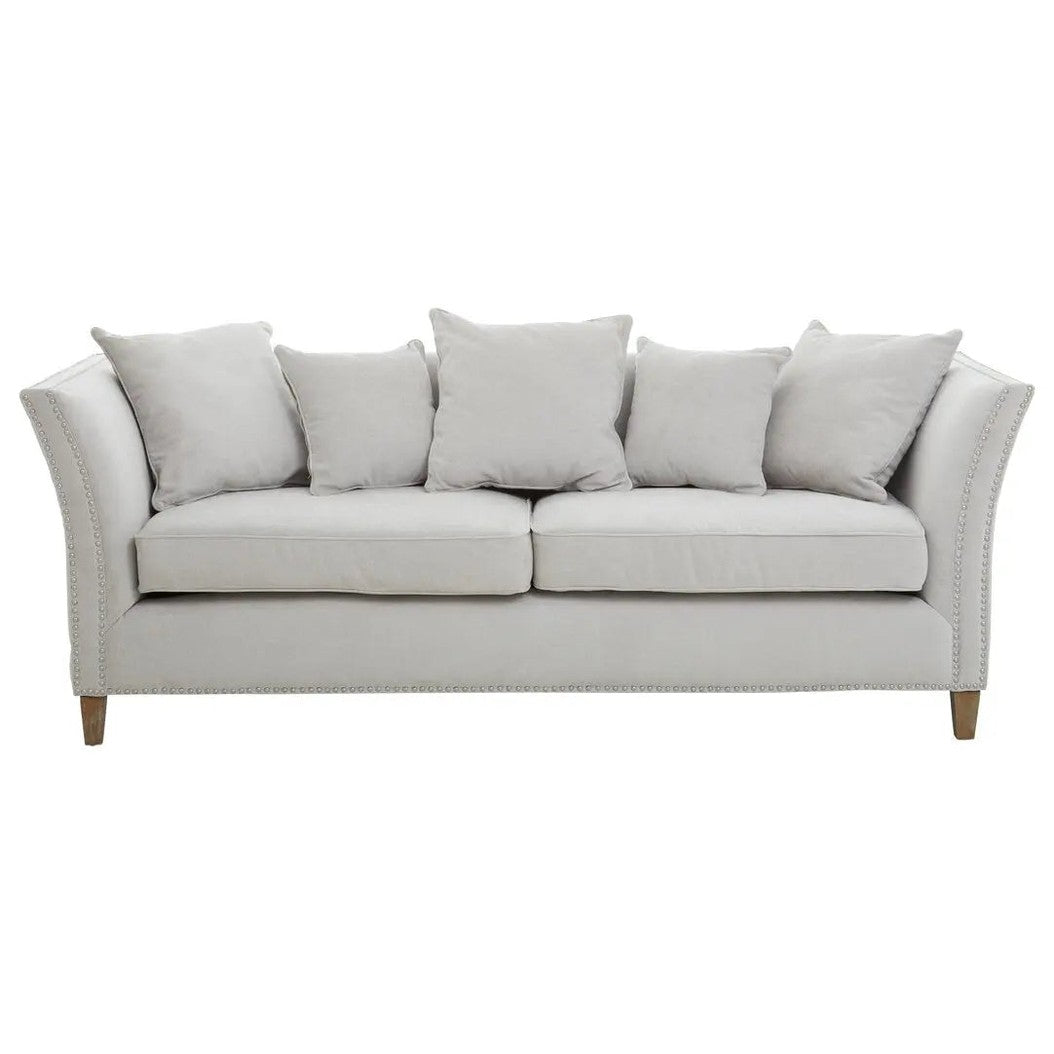 Selton Three Seat Grey Fabric Sofa   Nicholas John Interiors