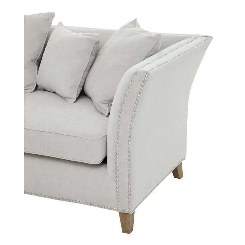 Selton Three Seat Grey Fabric Sofa   Nicholas John Interiors