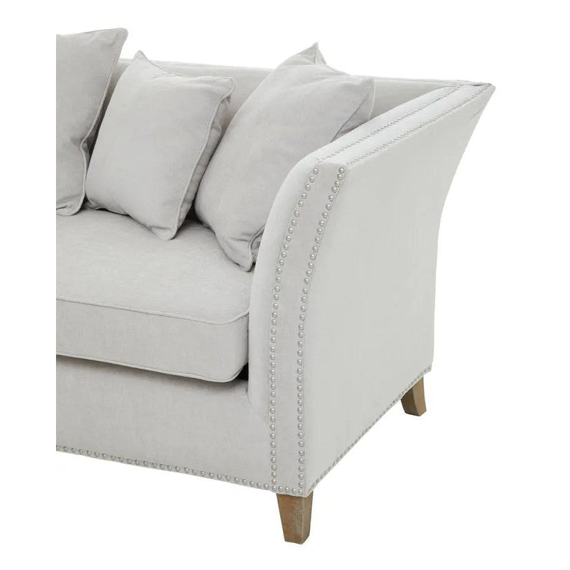 Selton Three Seat Grey Fabric Sofa   Nicholas John Interiors